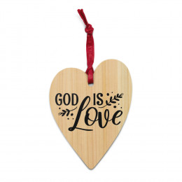 God Is Love - Wooden Ornaments