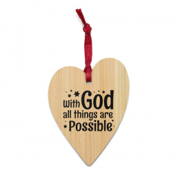With God All Things Are Possible - Wooden Ornaments